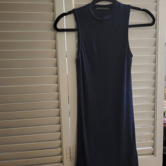 Girls Navy Slim Midi Dress XS - Picture 1 of 3